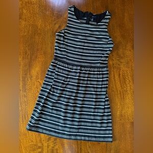 GAP Black & White Striped Knit Dress